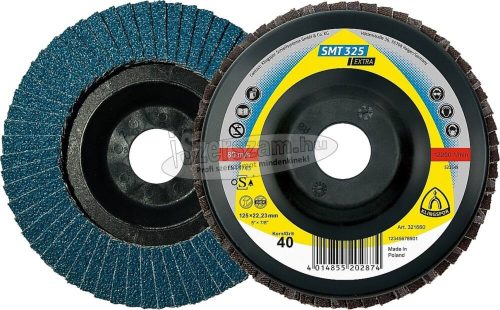 KLINGSPOR Lamellás csiszolótányér SMT 325 EXTRA 115x22,23 mm k80 kúpos 321663