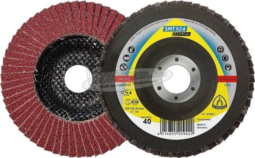 KLINGSPOR Lamellás csiszolótányér SMT 924 SPECIAL Kerámia 125x22,23 mm k40 kúpos 322867