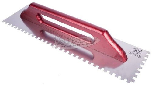 Z-TOOLS Svájci glettelő fogazott INOX E8 130x480mm Profi