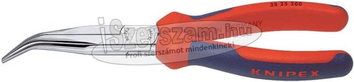 KNIPEX Műszerész fogó 200mm félkerek, hajlított 45°, polírozott fej, kétkomponensű nyél 38 25 200