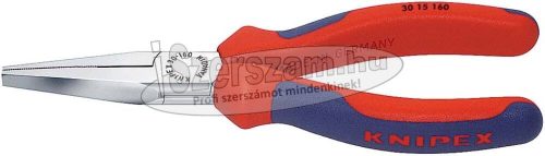 KNIPEX Laposfogó hosszúcsőrű, krómozott fej, kétkomponensű nyél 140mm 3 015 140