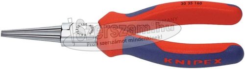 KNIPEX kerekcsőrű fogó hosszú, kétkomponensű nyél 140mm, krómozott fej 3 035 140