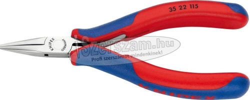 KNIPEX Elektronikai félkerekcsőrű fogó 115mm, kétkomponensű nyél 3 522 115