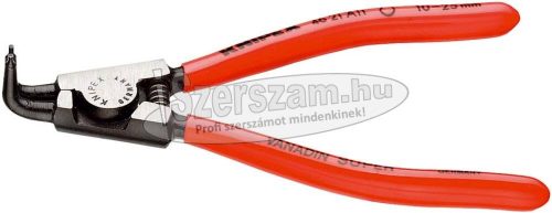 KNIPEX Seegergyűrű fogó külső-hajlított KH 90°, PVC nyél A01 125mm, 3-10mm, polírozott fej 4621 A01