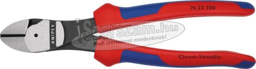 KNIPEX oldalcsípő fogó erő polírozott, kétkomponensű nyél, 12°-os fej