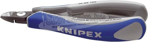 KNIPEX Elektronikai oldalcsípő fogó, precíziós, kerek fej 125mm/0,2-1,4mm 7 902 120