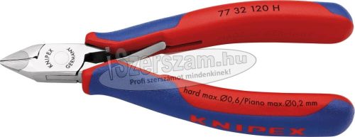 KNIPEX Elektronikai oldalcsípő fogó, keményfém éllel 120mm/2mm 7702 120 H