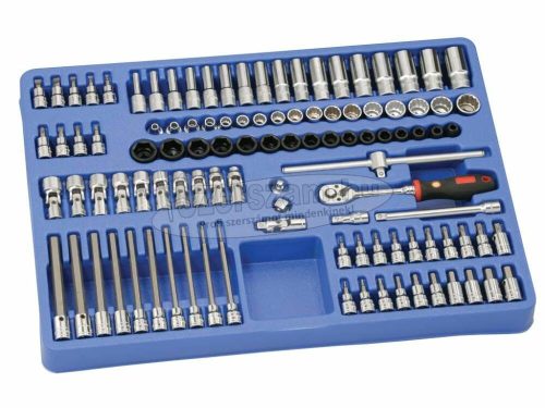 GENIUS TOOLS dugókulcs+rátűzőkulcs készlet 3/8" 106 részes MS-106M