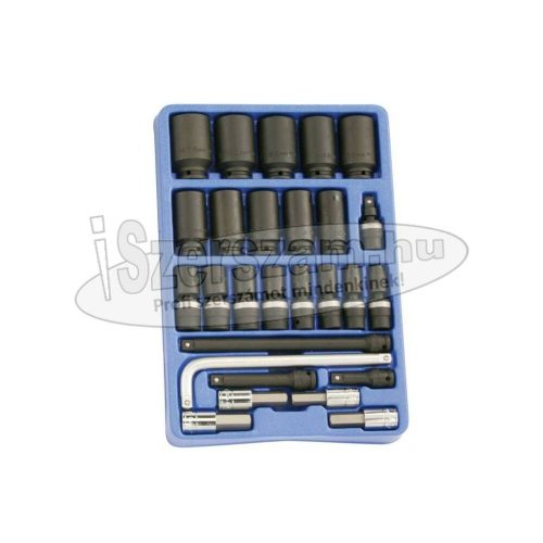 GENIUS TOOLS dugókulcs, gépi készlet colos 1/2" 27 részes MS-027S