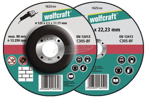 WOLFCRAFT Vágótárcsa 125mm, 5db, 1623300