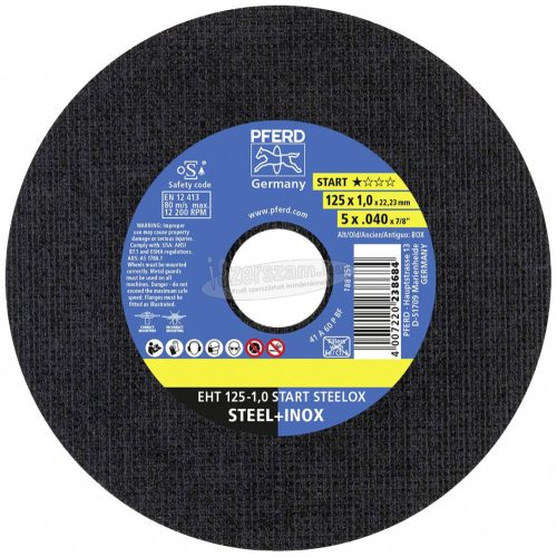 PFERD EHT 125-1,0 START STEELOX 69120939 Vágótárcsa készlet 125mm 22,23mm 25db 69120939