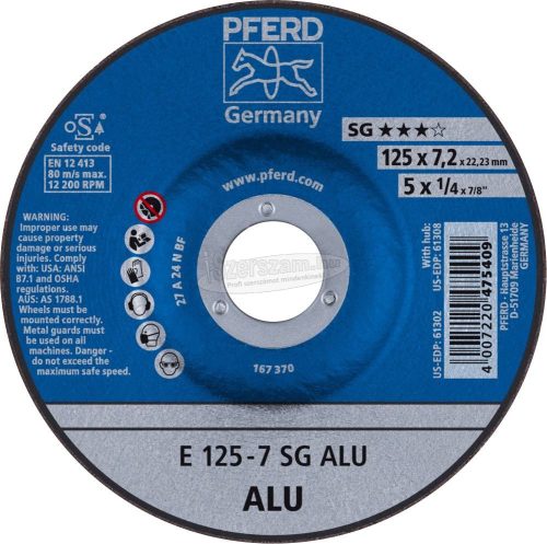 PFERD tisztítókorong E 125-7 SG ALU 62212622