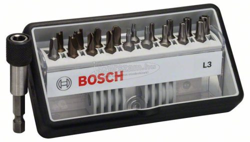 BOSCH 2607002569 Csavarbit készlet Robust Line L extrakemény, 18 + 1 részes, 25mm, biztonsági bitek 2607002569