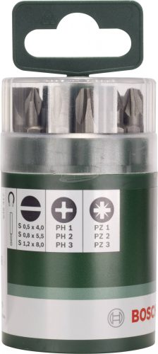 BOSCH 2609255975 10 részes Csavarbit készlet Standard (HEX, PH, PZ) 2609255975