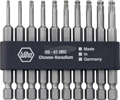 WIHA Professional 70 bitkészlet TORX gömbfejű 1/4" bittartóval 11 részes 32804