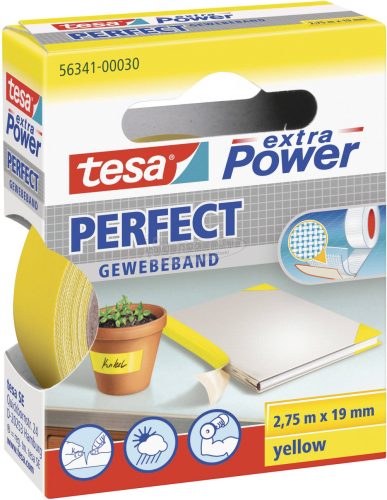 TESA Szövetbetétes ragasztószalag, sárga, 2,75mx19mm, EXTRA POWER 56341-00030-03