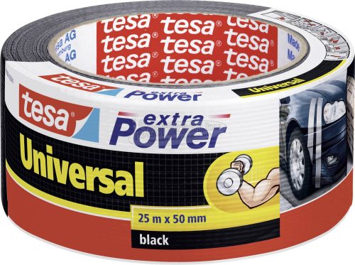 TESA Univerzális ragasztószalag, fekete, 25mx50mm, EXTRA POWER 56388-00001-07