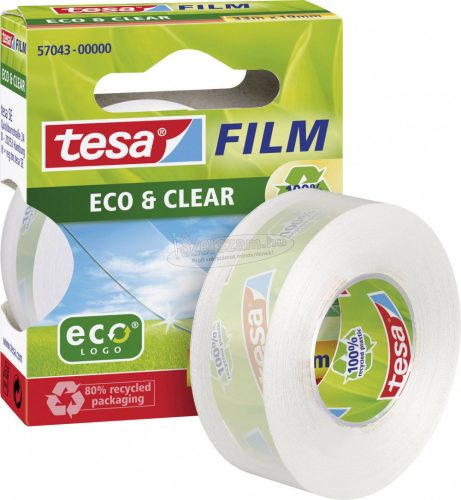 TESA Ragasztószalag Film Eco & Clear/57043-00000-00 33mx19mm, 1 tekercs 57043-00000-01