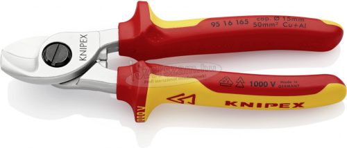 KNIPEX Kábelolló szigetelt 1000V VDE 165mm 95 16 165 SB