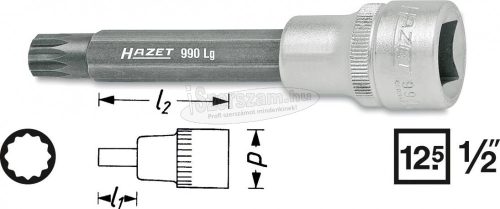 HAZET RÁTŰZŐKULCS XZN sokszög 1/2" TiN HOSSZÚ 990LG-X több változatban