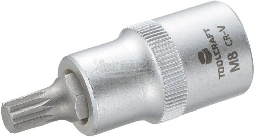 TOOLCRAFT Dugókulcs 12,5mm (1/2"), sokfogú bittel M8, hossz: 55mm 816087