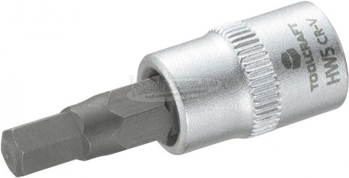 TOOLCRAFT Dugókulcs 6,3mm (1/4") 5mm-es belsőkulcsnyílású hatlapú bittel, 37mm 816070