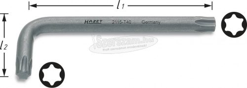 HAZET 2115-T27 TORX Hajlított csavarhúzó T27 2115-T27