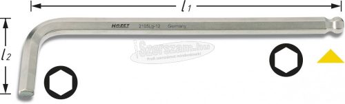 HAZET 2105LG-025 6szög Hajlított csavarhúzó 2.5mm 2105LG-025