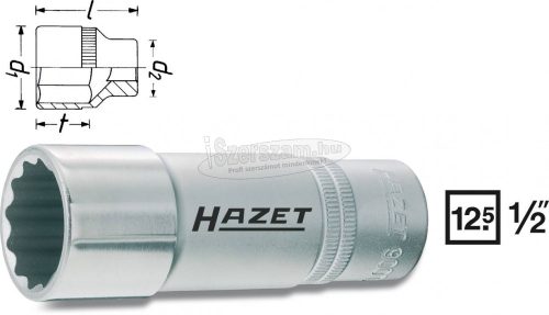 HAZET 900TZ-12 12SZÖG Dugókulcs 12mm 1/2"