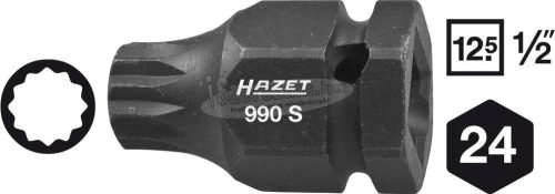 HAZET 990S-16 Sokszög (XZN) Gépi dugókulcs 16mm 1/2" 990S-16