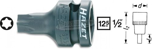 HAZET 995S-T40 TORX Gépi dugókulcs T40 1/2" 995S-T40