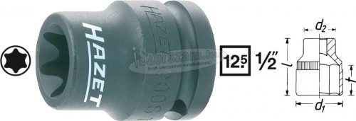 HAZET 900S-E12 Külső TORX Gépi dugókulcs T12 1/2" 900S-E12