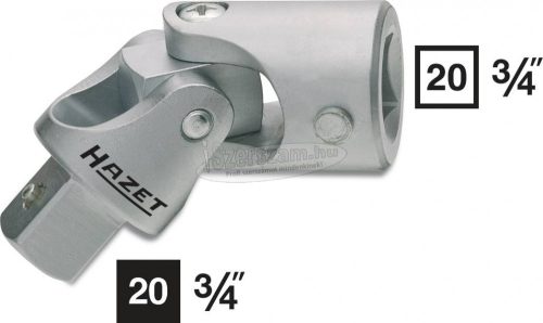 HAZET 1021 Univerzális csukló Meghajtás (csavarhúzó) 3/4" (20mm) Elhajtás 3/4" (20mm) 105mm 1db 1021