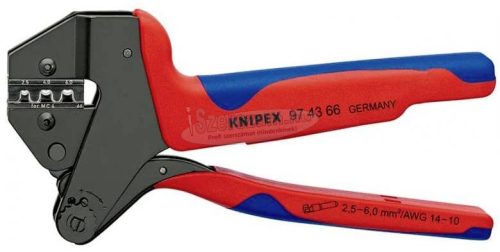 KNIPEX 97 43 66 1db 0.5-6mm² Cserélhető krimpelőbetétekkel 97 43 66