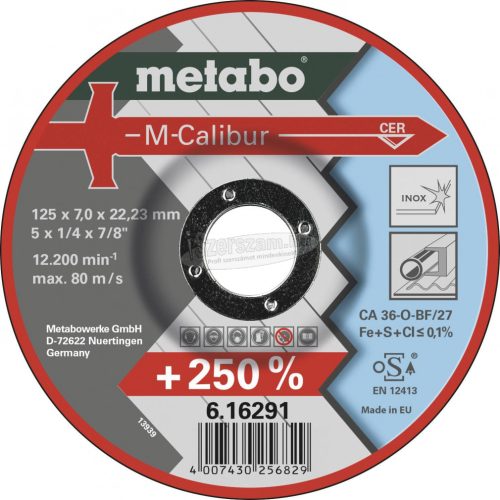 METABO 624277000 LAMELLA homokozó tárcsa 125mm P 60, F-ZK 125mm 10db 624277000