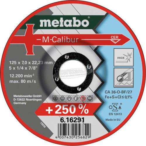 METABO 616292000 Nagyolótárcsa, hajlított 22.23mm 10db 616292000