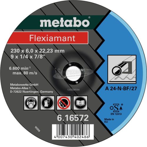 METABO 616730000 Nagyolótárcsa, hajlított 22.23mm 25db 616730000