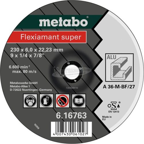 METABO 616749000 Nagyolótárcsa, hajlított 22.23mm 25db 616749000