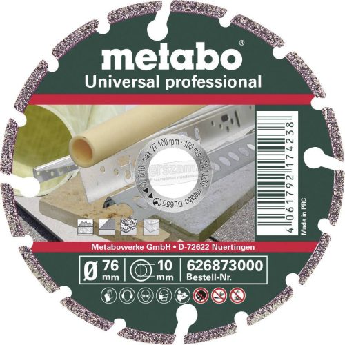 METABO UP Professional 626873000 Gyémánt vágótárcsa 1db 76mm 10mm 1db 626873000