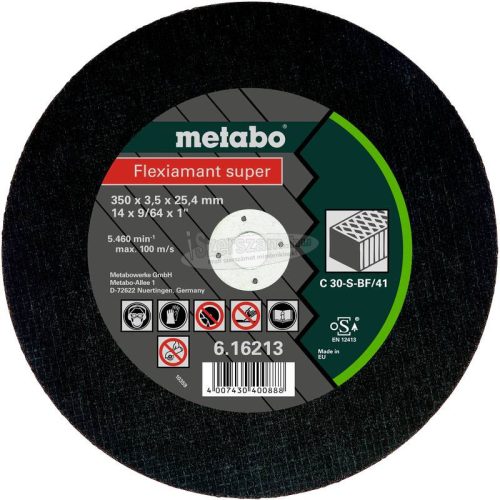 METABO 616212000 Vágótárcsa, egyenes 25.4mm 10db 616212000