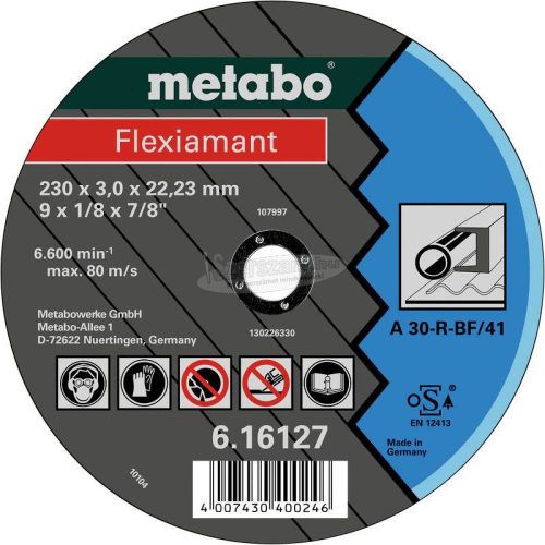 METABO 616310000 Vágótárcsa, hajlított 22.23mm 25db 616310000