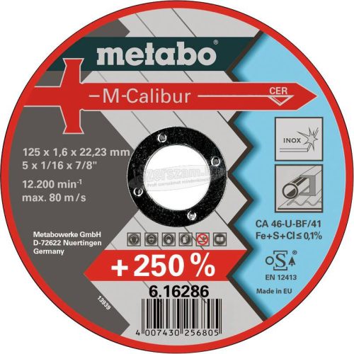 METABO 616285000 Vágótárcsa, egyenes 22.23mm 25db 616285000