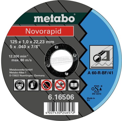 METABO 616506000 Vágótárcsa, egyenes 22.23mm 25db 616506000