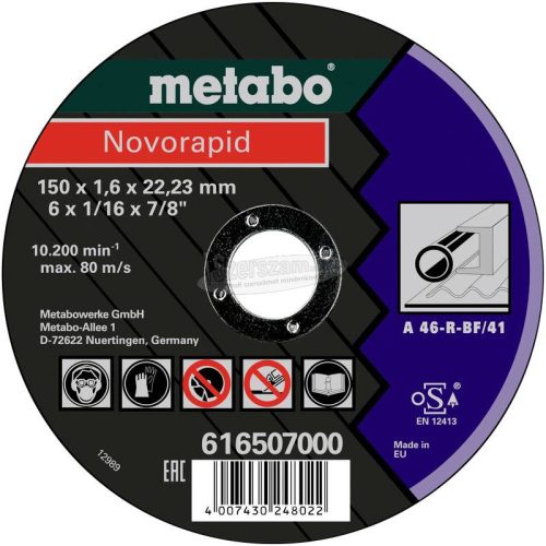 METABO 616507000 Vágótárcsa, egyenes 22.23mm 25db 616507000