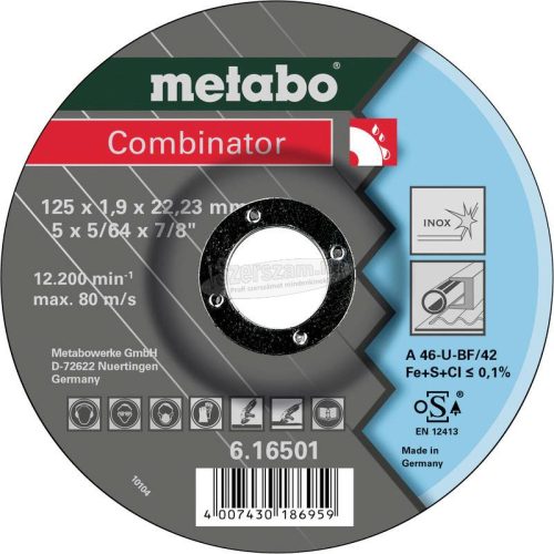 METABO 616501000 Vágótárcsa, hajlított 22.23mm 25db 616501000