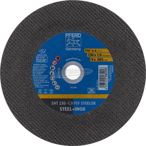 PFERD PSF STEELOX 69198293 Vágótárcsa, egyenes 230mm 22.23mm 5db 69198293