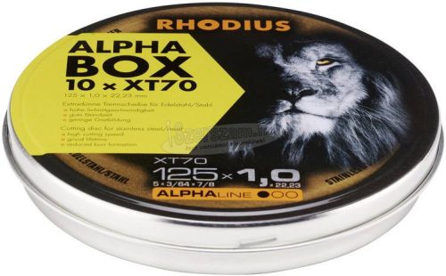 Rhodius XT70 BOX 208225 Vágótárcsa, egyenes 115mm 22.23mm 10db 208225