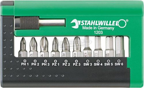 Stahlwille 1203 BIT-SET FUER ELEKTRONISCHE BOHRMASCHINEN 96080115 Bit készlet 96080115