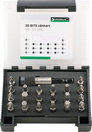 Stahlwille 1204/21-1 BIT-SET IN KUNSTSTOFFBOX 96080121 Bit készlet 96080121