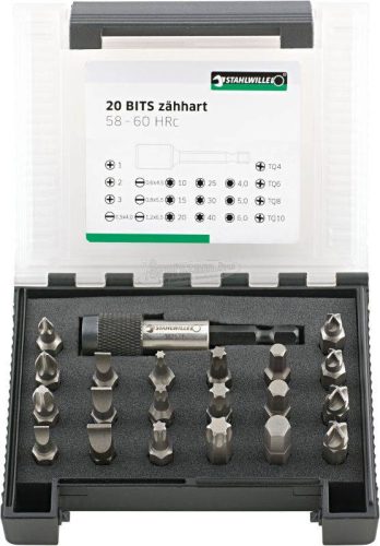 Stahlwille 1204/21-2 BIT-SET IN KUNSTSTOFFBOX 96080122 Bit készlet 96080122